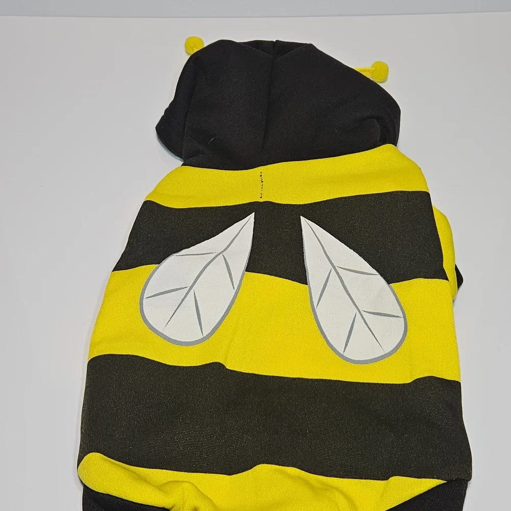 Animal Planet Yellow and Black Bumble Bee Dog Hoodie - Size Medium